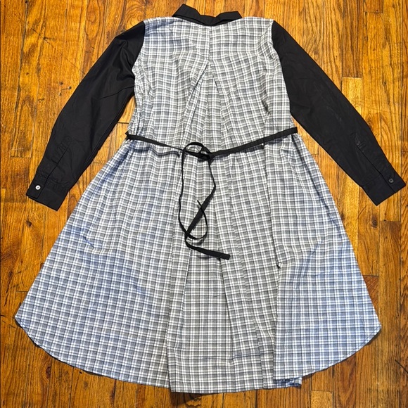 PROJECT‎ 6 NY NWT Maaya Long Black Gingham Poplin Button-Up Shirt Dress Size S - Picture 16 of 16